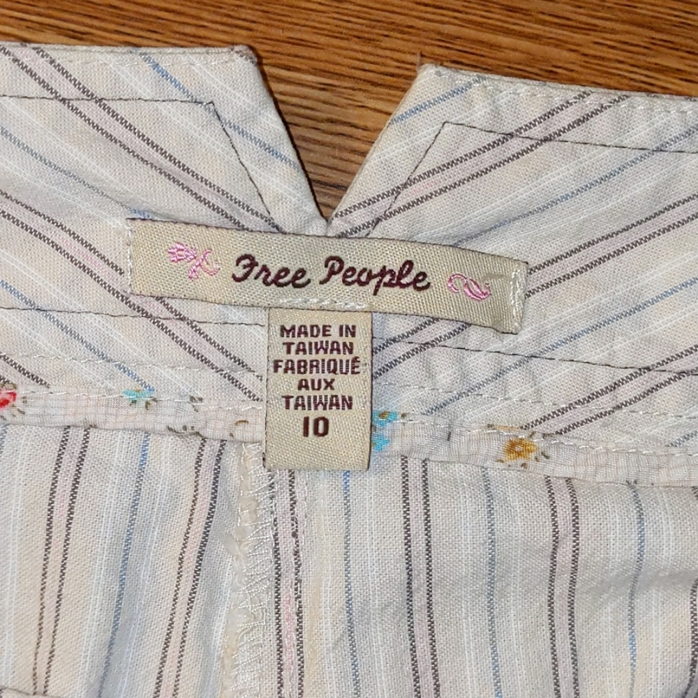 Free People Wide Leg Pinstripe Pants - Picture 8 of 14